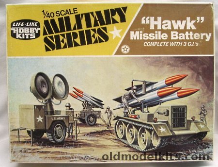 Life-Like 1/40 Hawk Missile Battery with 3 GI Crew (Ex-Adams), H661 plastic model kit